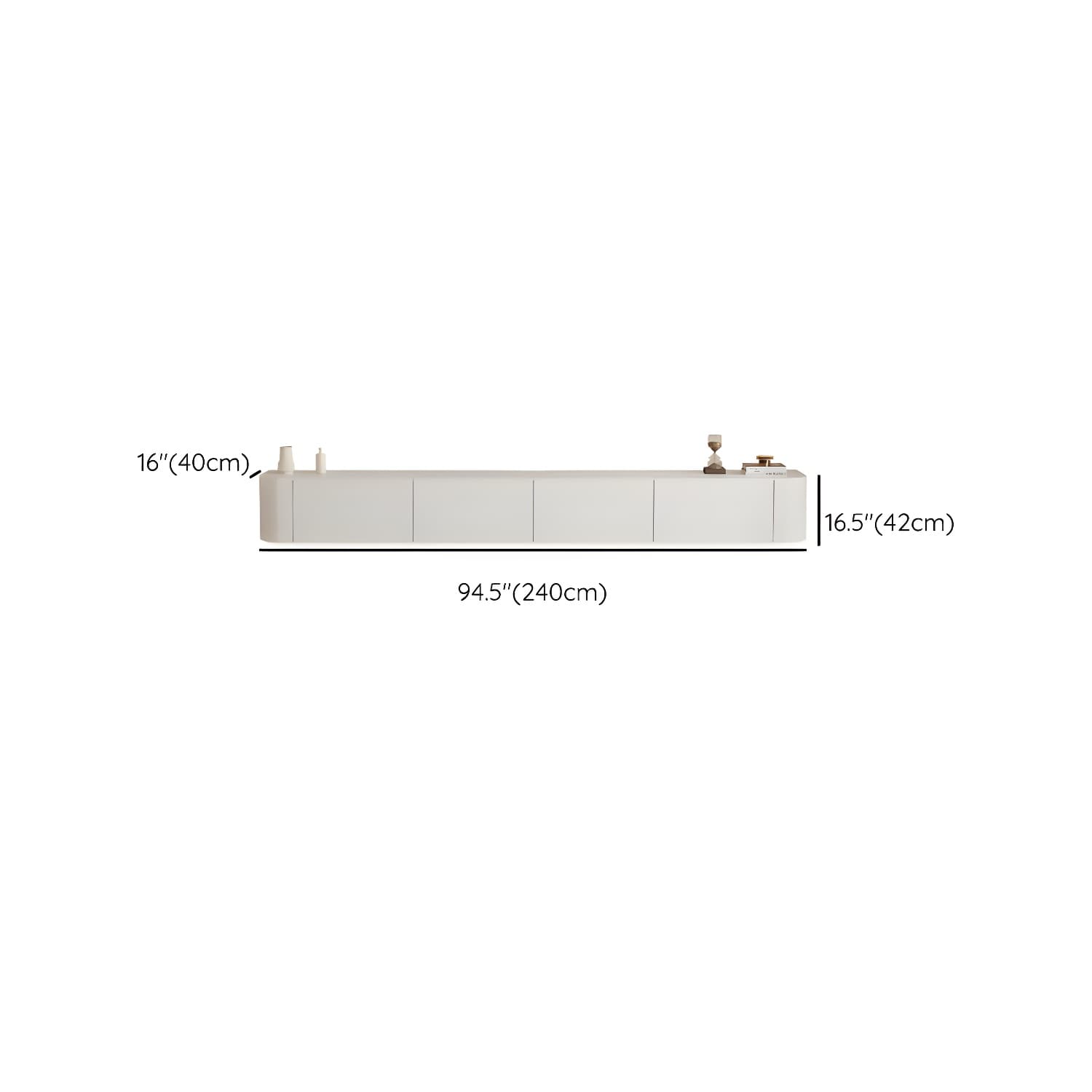 Modern Wood TV Stand Console White TV Media Stand with Drawers for Living Room - image 16
