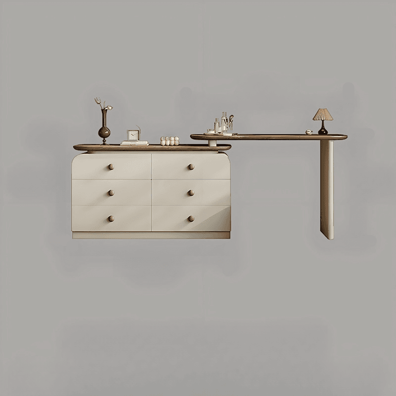 Modish Large Vanity Set/Makeup Vanity with Laminate Table Top, White Finish, 3 Drawers, Mirror Lights, and Scalable Design
