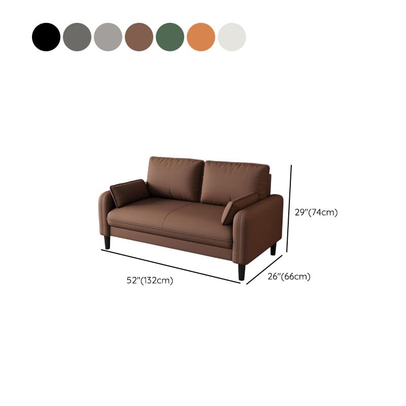 Drawing Room Standard Sofa in Pu Leather with Gray/Mocha/Off-White Armrest - image 15