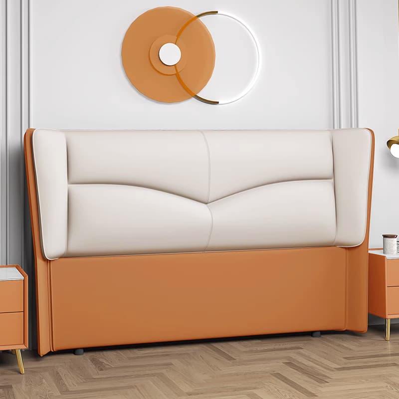 Modish Style Panel Headboard in Timber with No Distressing and Rectangle Shape for Twin XL/Full/Queen Bed, Featuring Sponge Upholstery Fill, Standard Height - image 6