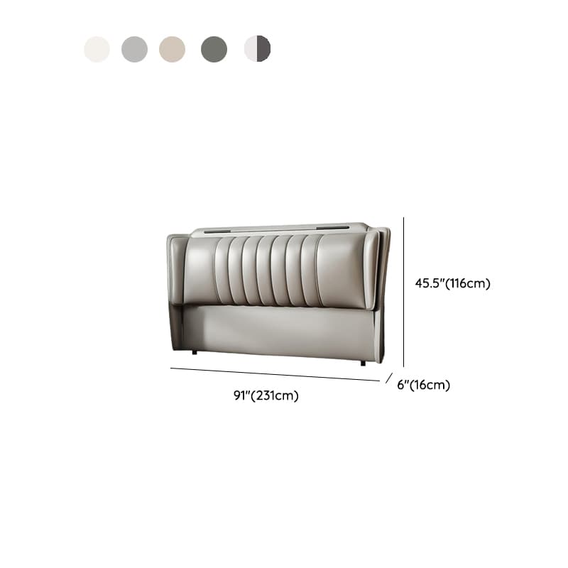 Modish Style Panel Headboard in Timber with No Distressing, Rectangle Shape for King/Queen/Full Bed, Featuring Sponge Upholstery and Standard Height - image 12
