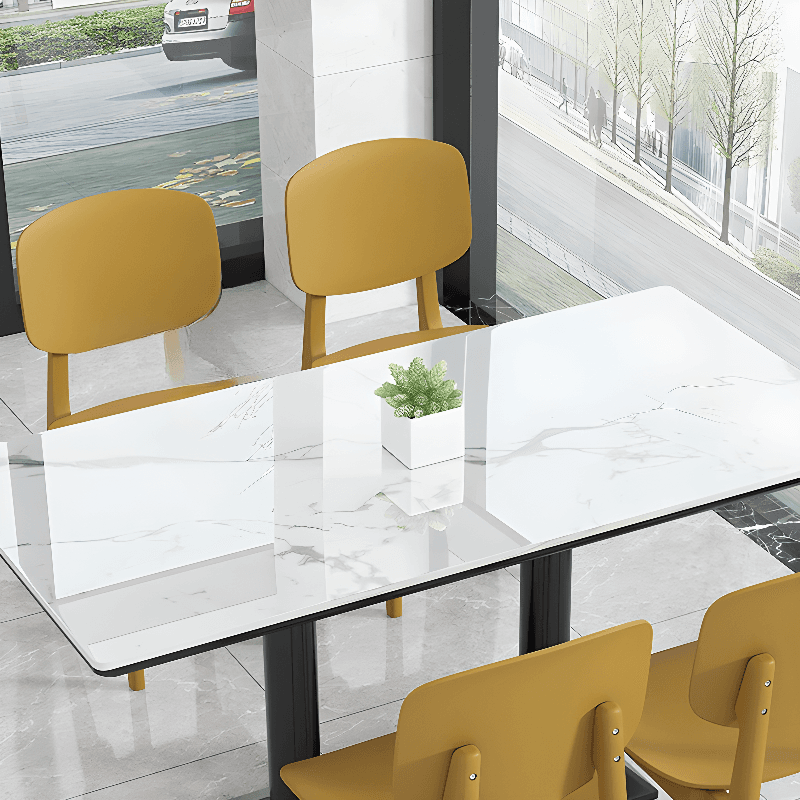 Minimalist/Luxurious Dining Table with Slate Stone Top, Fixed Table, Seats 4/2 - image 5