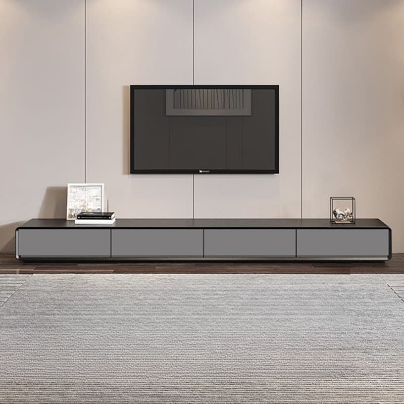 Contemporary Oblong Wood TV Stand Console with Storage Drawers - image 18
