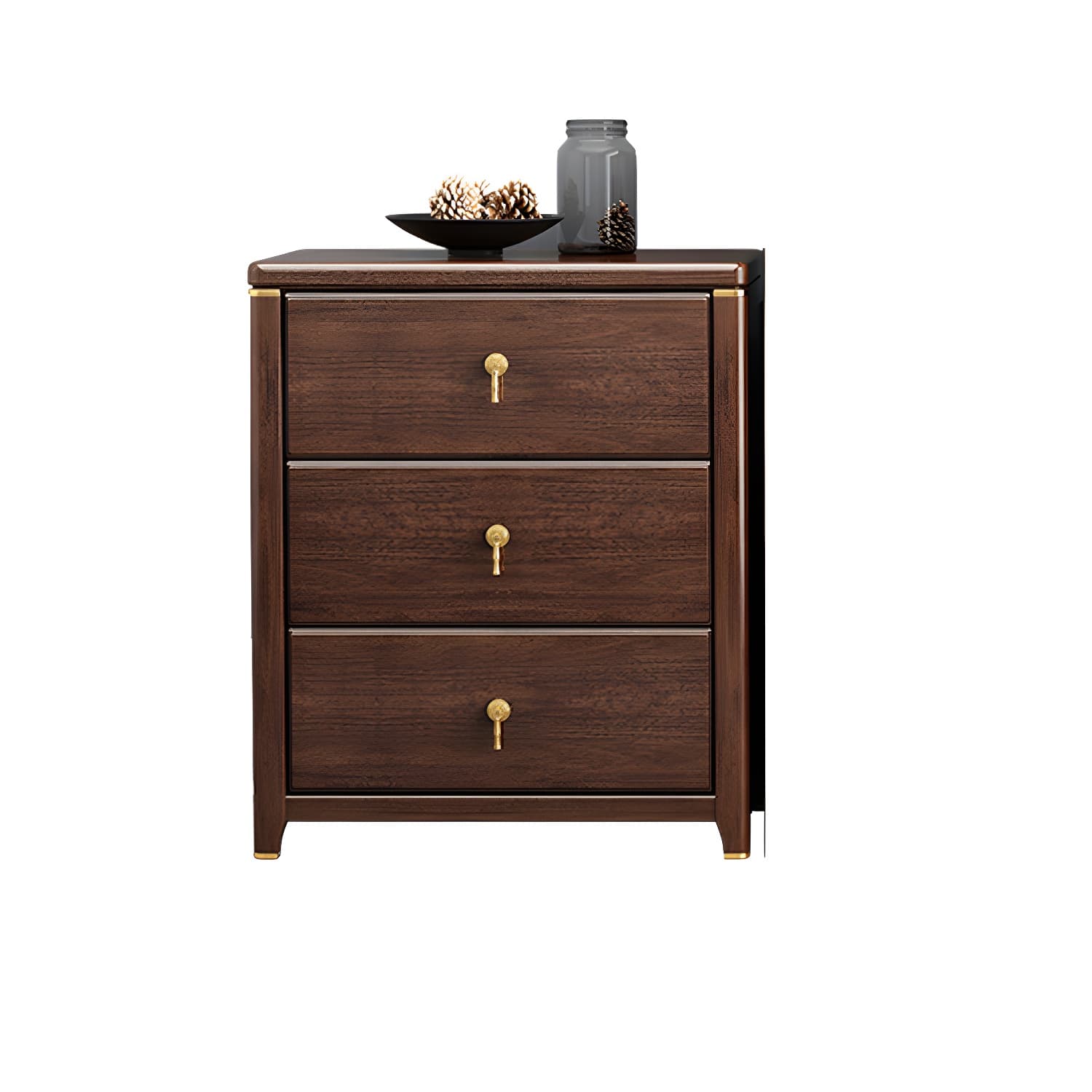 Mid Century Modern Chest Wood Rectangular Chest in Walnut Finish - image 5