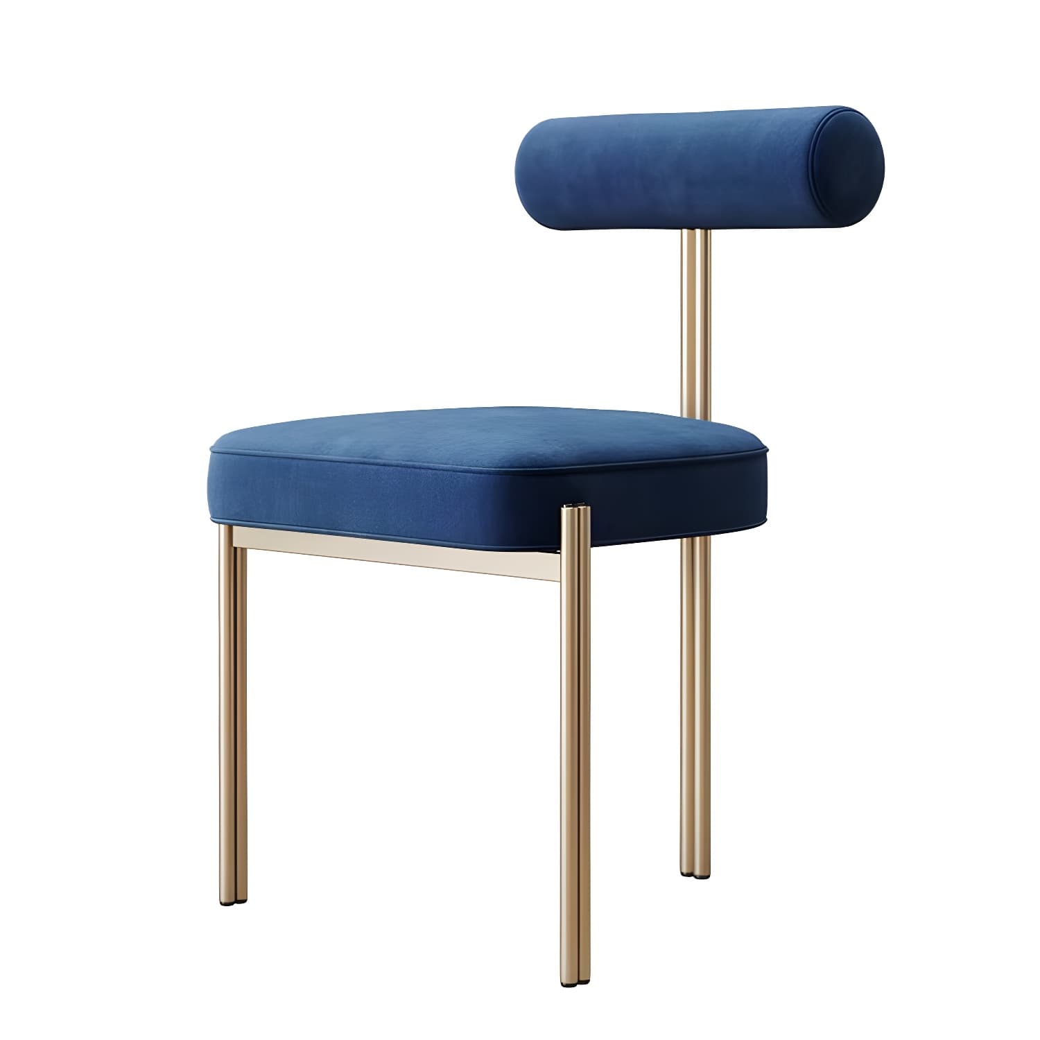 Glam Style Upholstered Dining Chair Open Back Dining Side Chair for Indoor - image 8