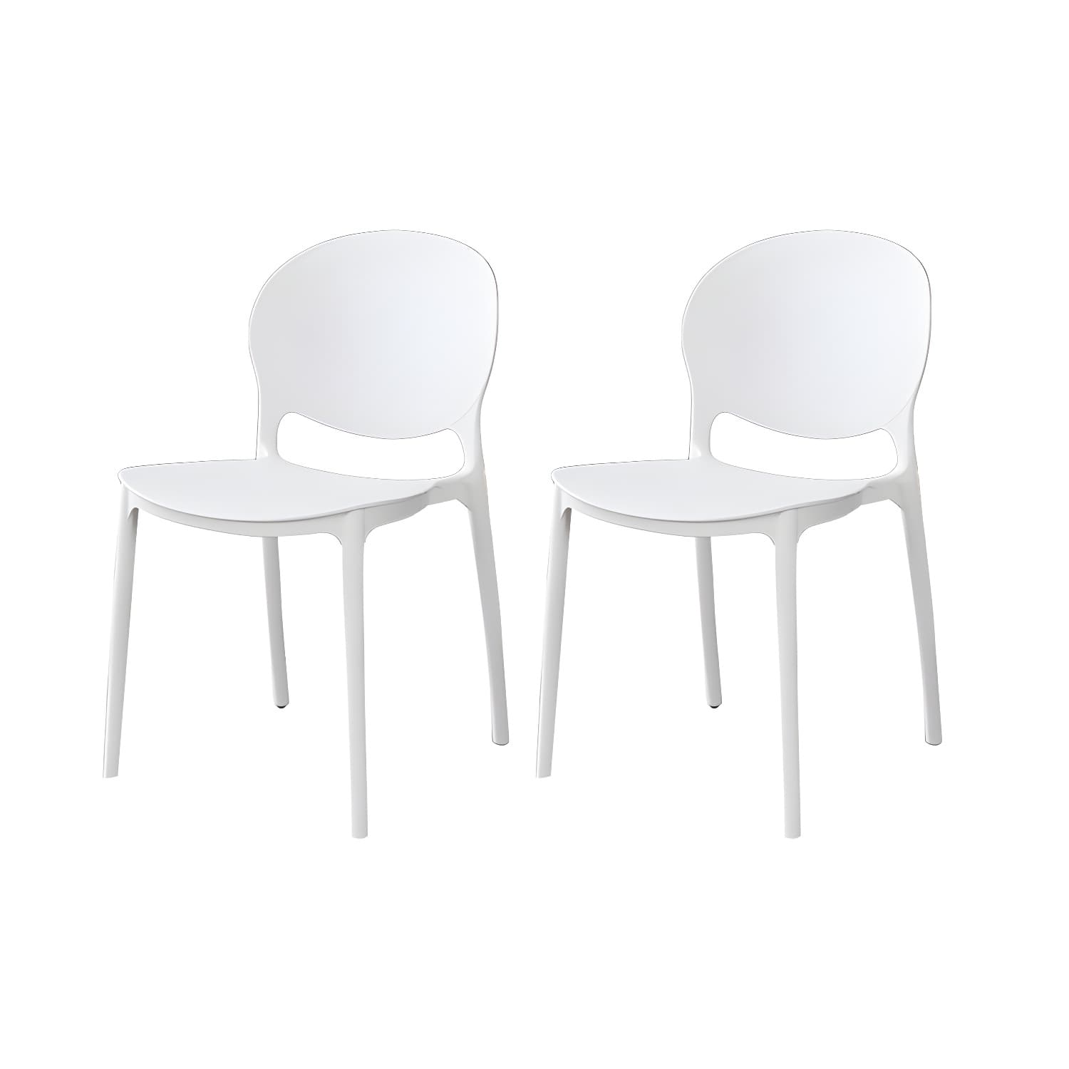 Plastic Open Back Dining Chair Indoor-Outdoor Stackable Side Chair - image 7