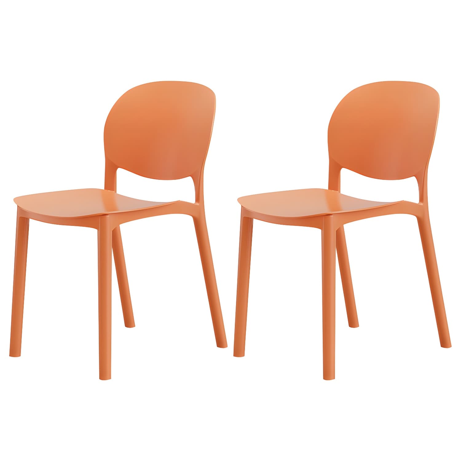 Nordic Backrest Stackable Chair with Acrylic Legs for Dining Room - image 7