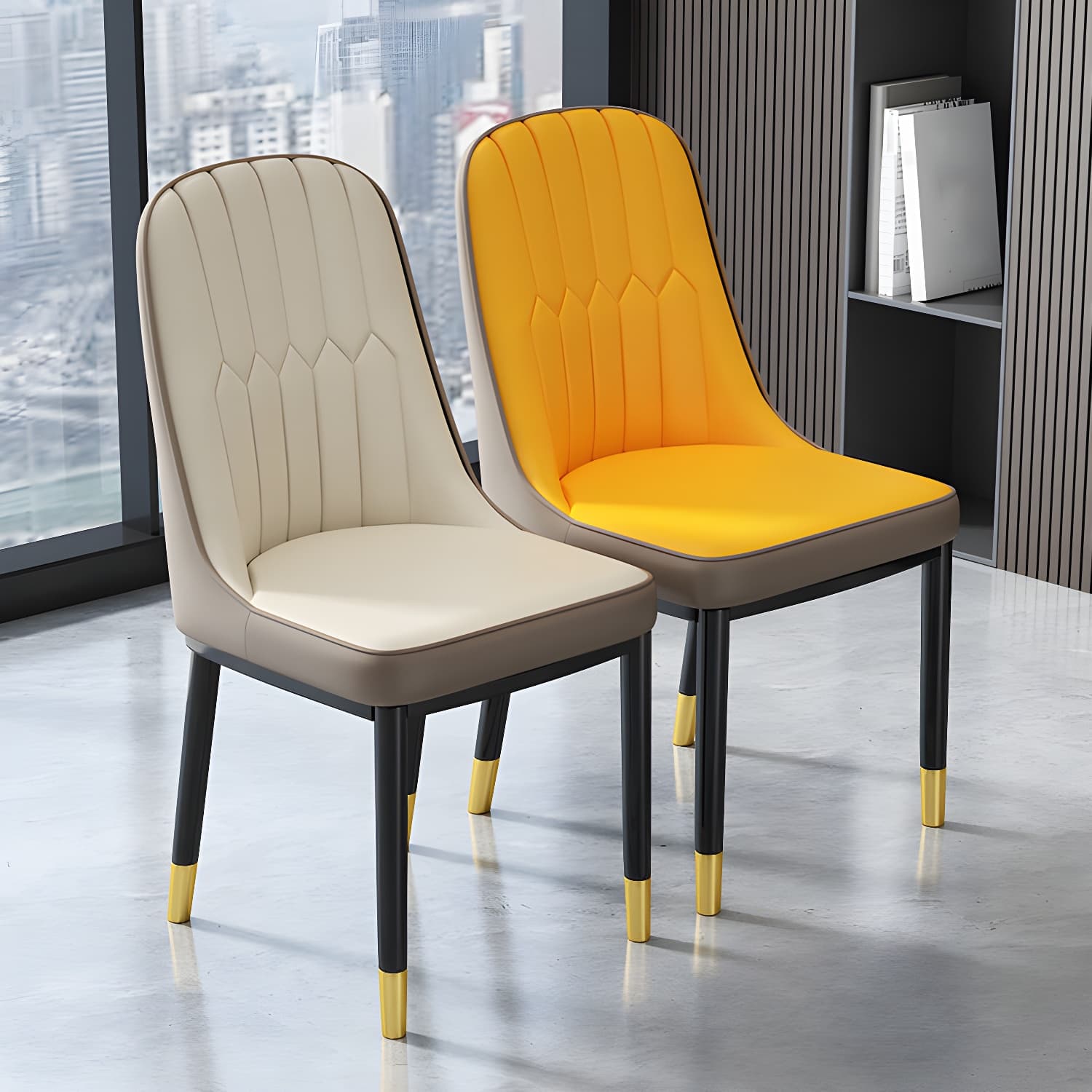 Nordic Style Kitchen Metal Dining Chair Dining Parsons Armless Side Chairs - image 9