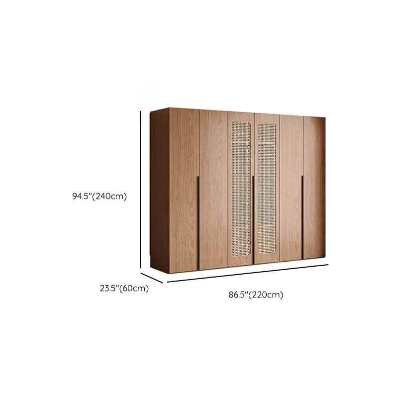 Cocoa Art Deco Self-supporting Cabinet Armoire with Soft Close Drawer, Interior Shelves, and Hanging Rod - image 26