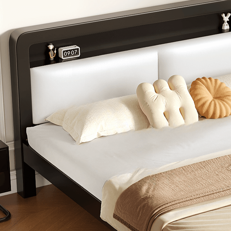 Minimalist Solid Color Storage Bed with Iron Frame and Leg for Living Room - image 13