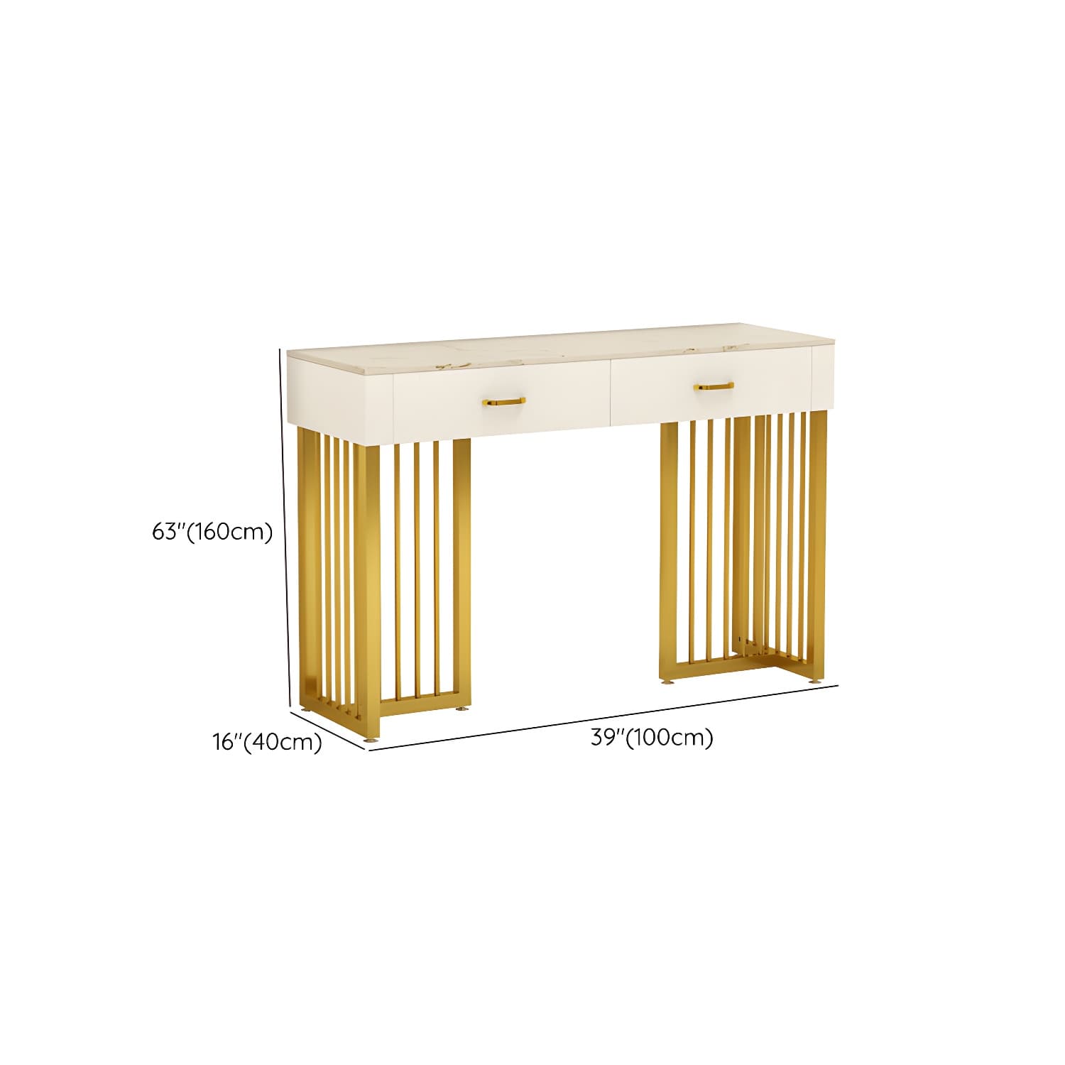 White Contemporary Standard/Large Sintered Stone Light Up 2 Drawers/4 Drawers - image 17
