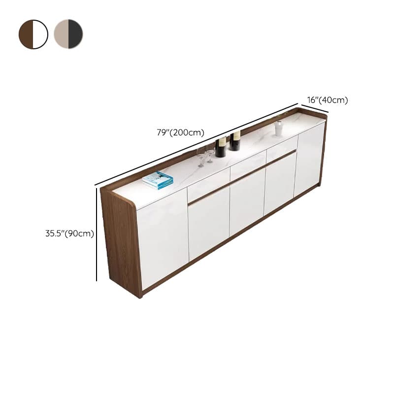 Self-supporting Sintered Stone Sideboard, Adjustable Shelf & Larder, 3 Drawers/2 Drawers, 5 Doors/4 Doors/3 Doors, Standard - image 20
