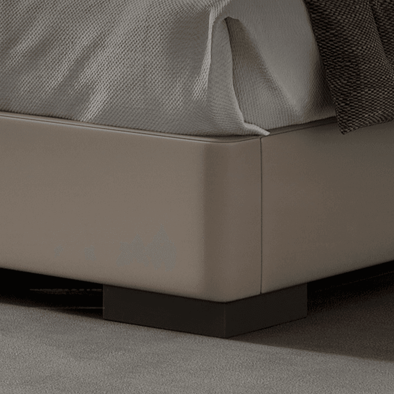 Light Gray Solid Color Storage Included Panel Bed for Bedroom - image 3