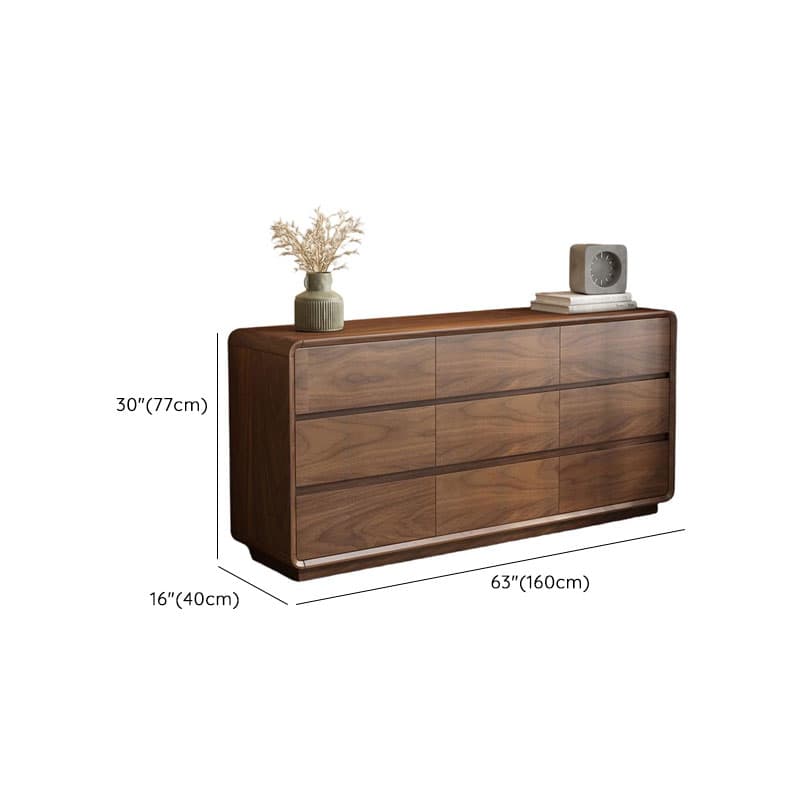 Cocoa Simplistic Natural Wood Bachelor Chest/Double Dresser with 6/9/5 Drawers in Horizontal/Vertical Orientation - image 17