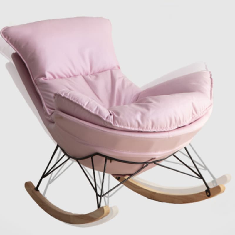 Modern Upholstered Rocking Chair Set with Slipcover and Ottoman - image 10