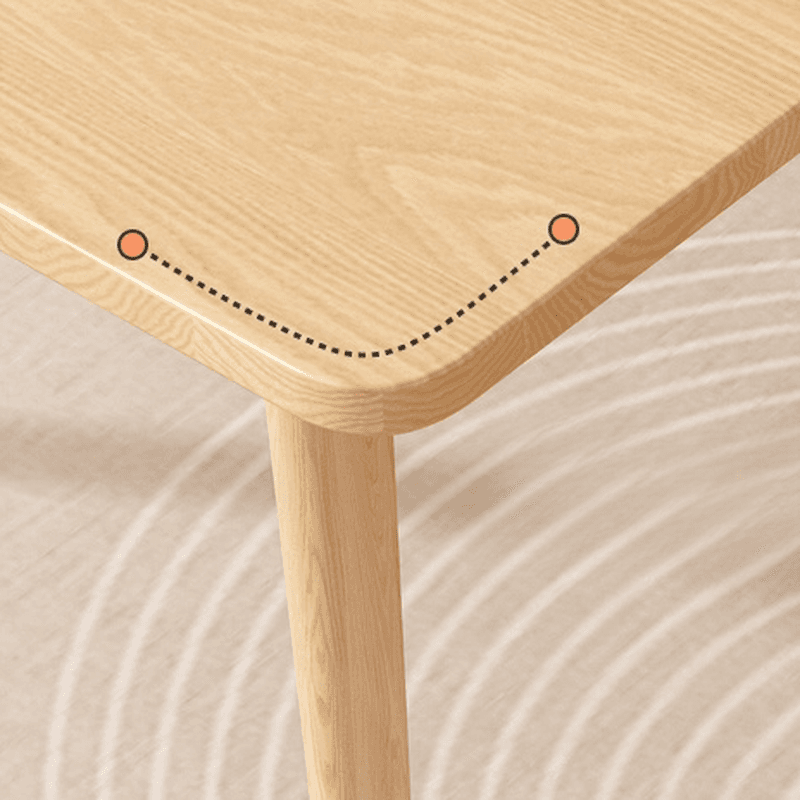 Dining Table Set with Rectangular Recycled Wood Fixed Table and Padded Chair Back in White/Auburn/Unfinished - image 7