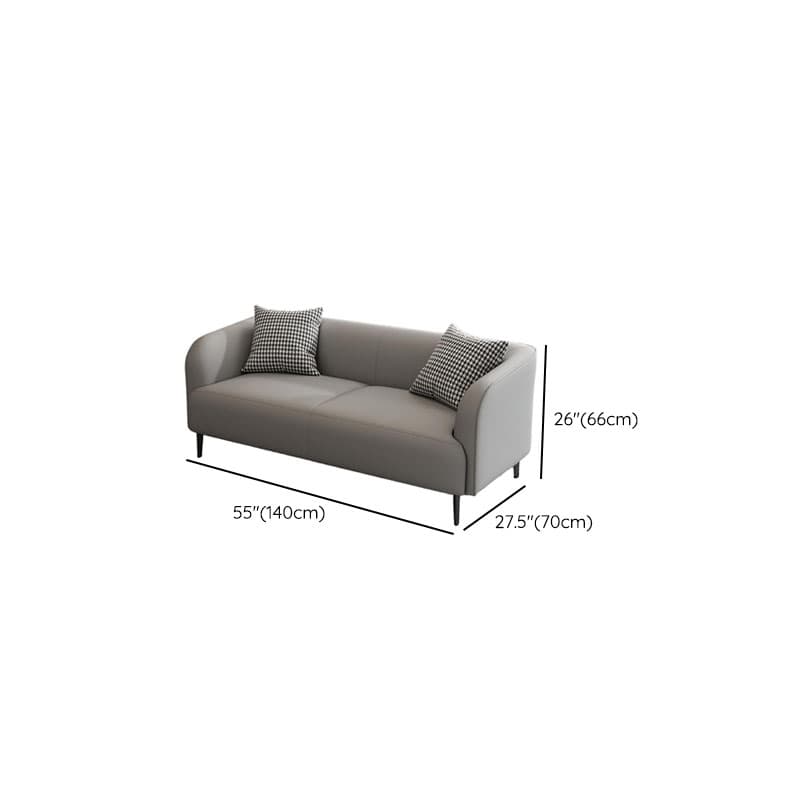 Drawing Room Standard Sofa in Pu Leather with Dark Gray/Sage/Amber Color and Armrest - image 19