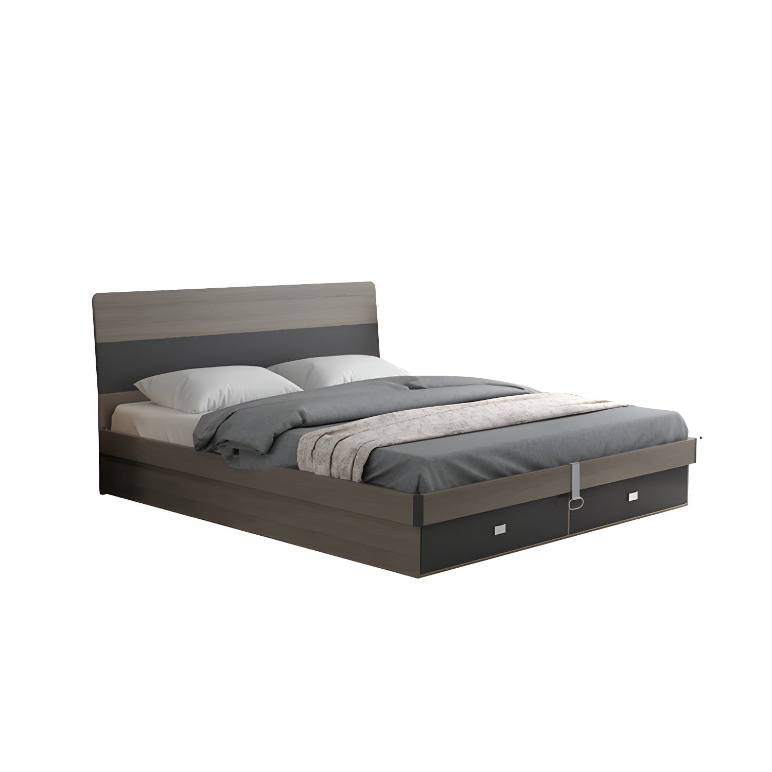 Modern Style Wood Bed with Headboard Low Profile Standard Bed - image 10