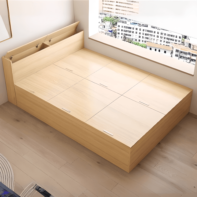 Natural Color Solid Color Storage Included for Bedroom