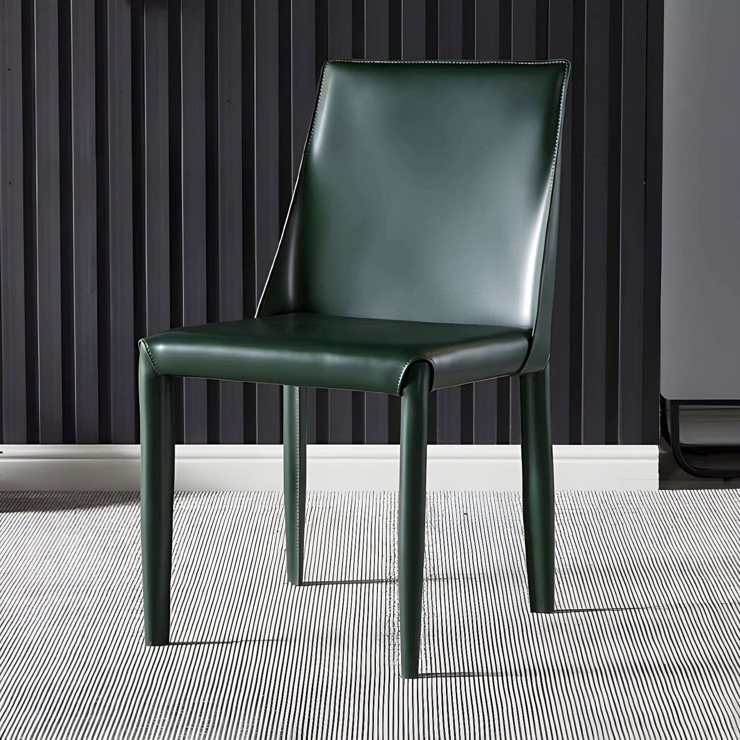 Modern Style Leather Dining Chairs Armless Solid Back Side Chairs for Kitchen - image 4