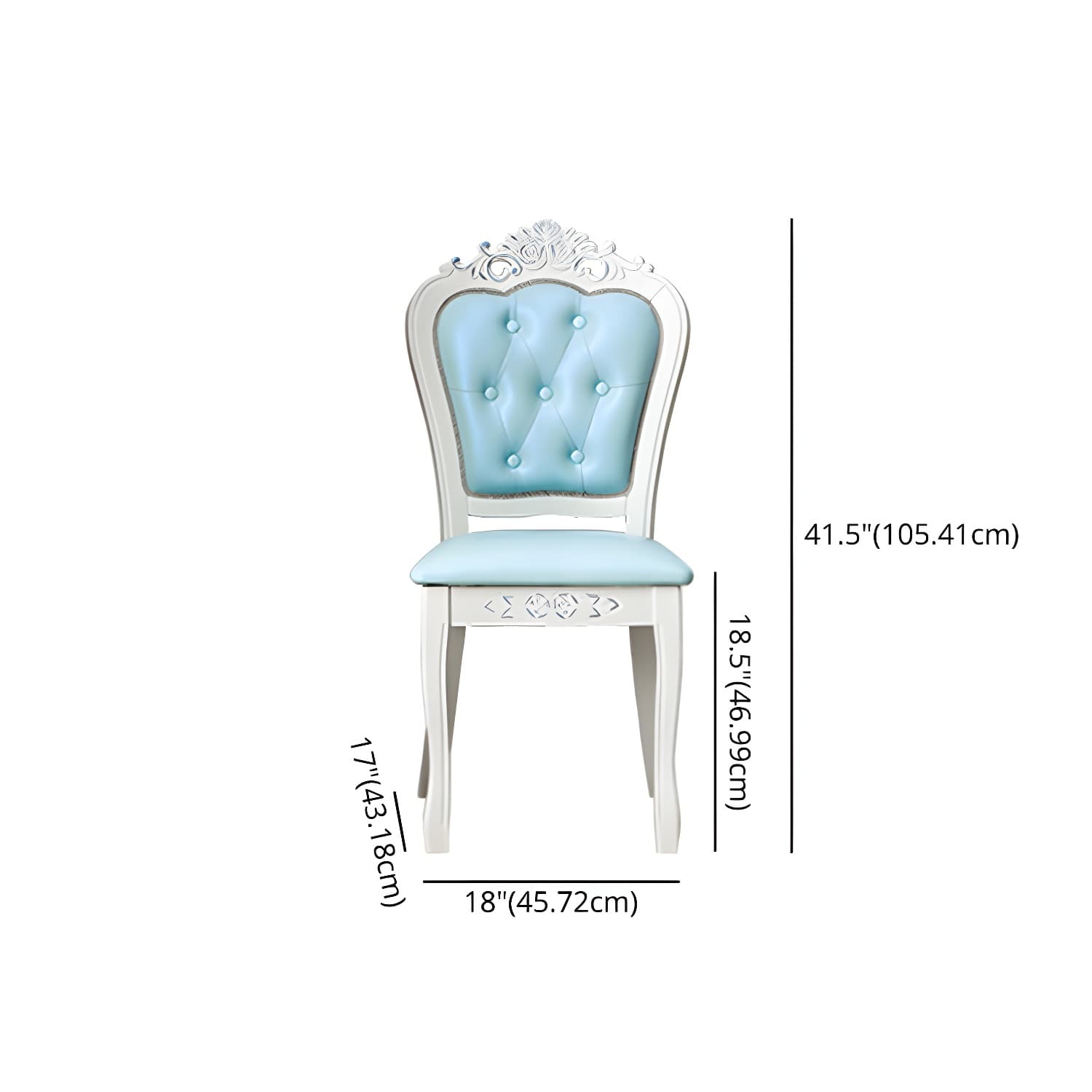 Victorian Dining Room Set Standard Height with Rectangle Top 4 Legs Base Dining Furniture - image 17