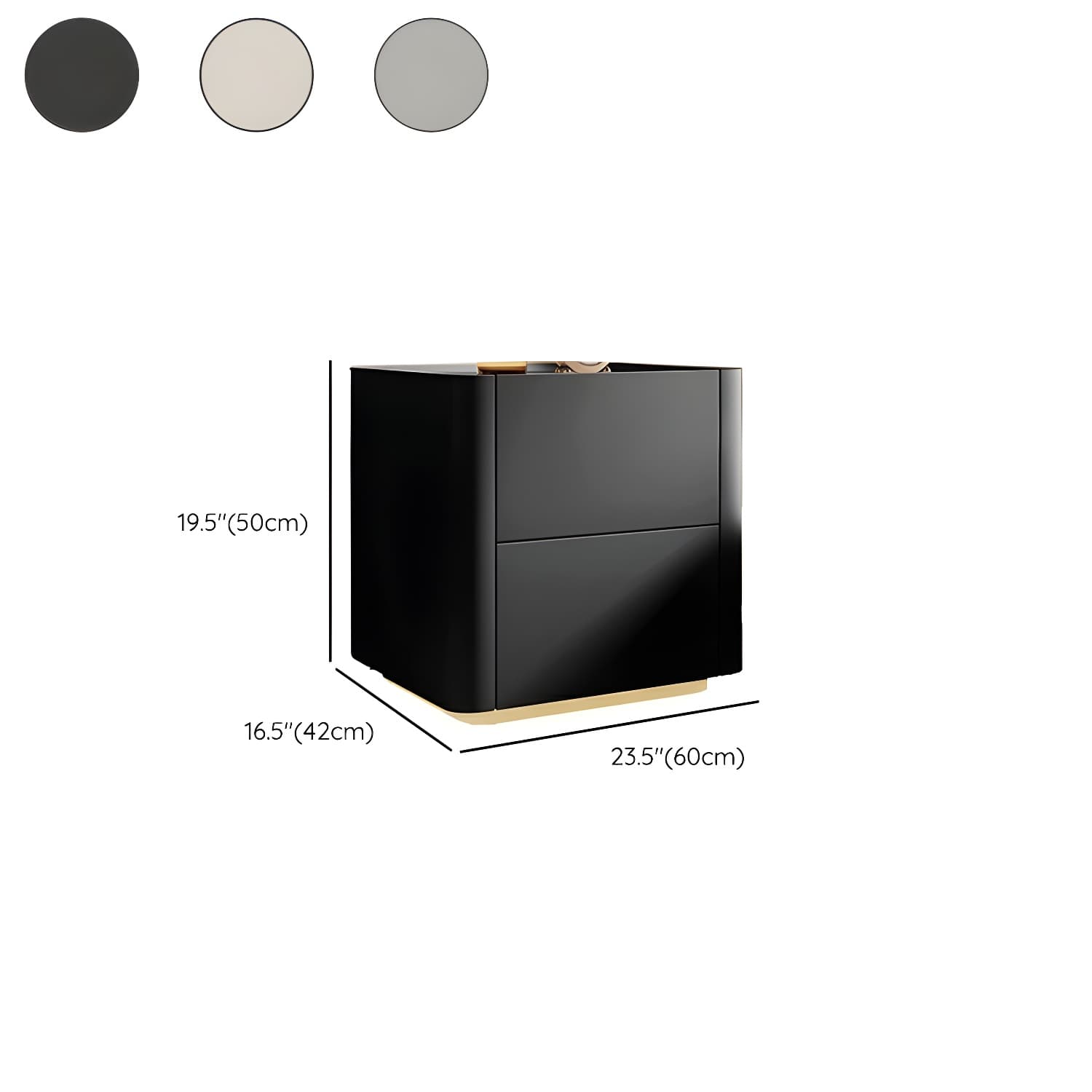 Modern Stylish Wood Nightstand Drawer Storage Petite Under 23 Inches Tall for Elegant Bedroom Decor - image 19