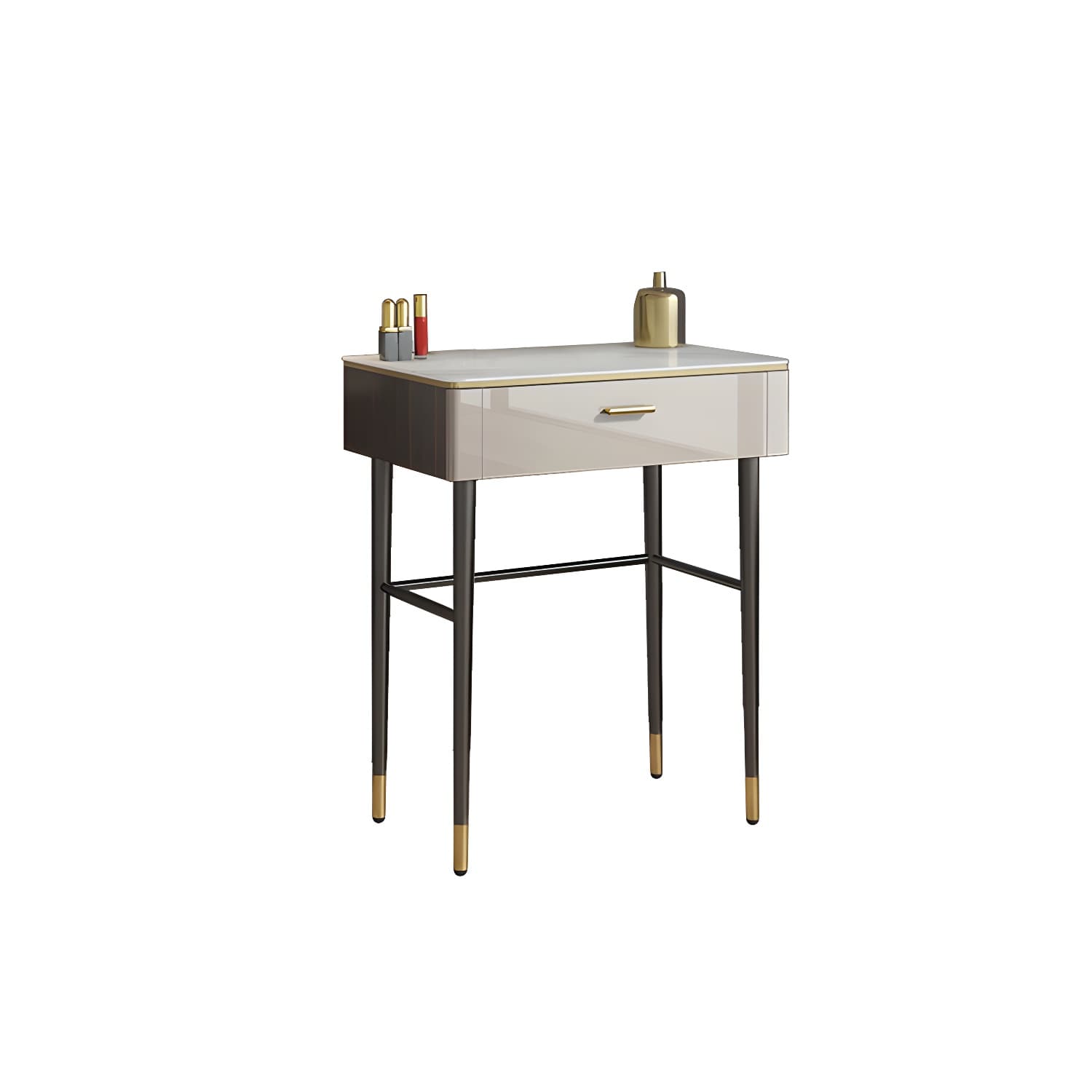 Modern Slate Top Vanity Makeup Table Set Grey Makeup Vanity Desk Table - image 5