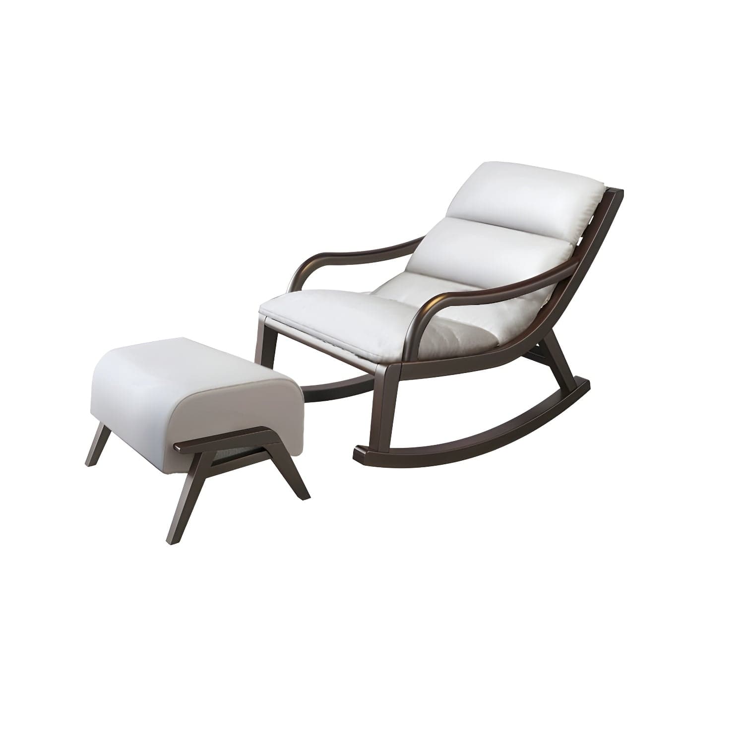 Reclining Solid Wood Living Room with Dark Legs Traditional Rocking Chair - image 6