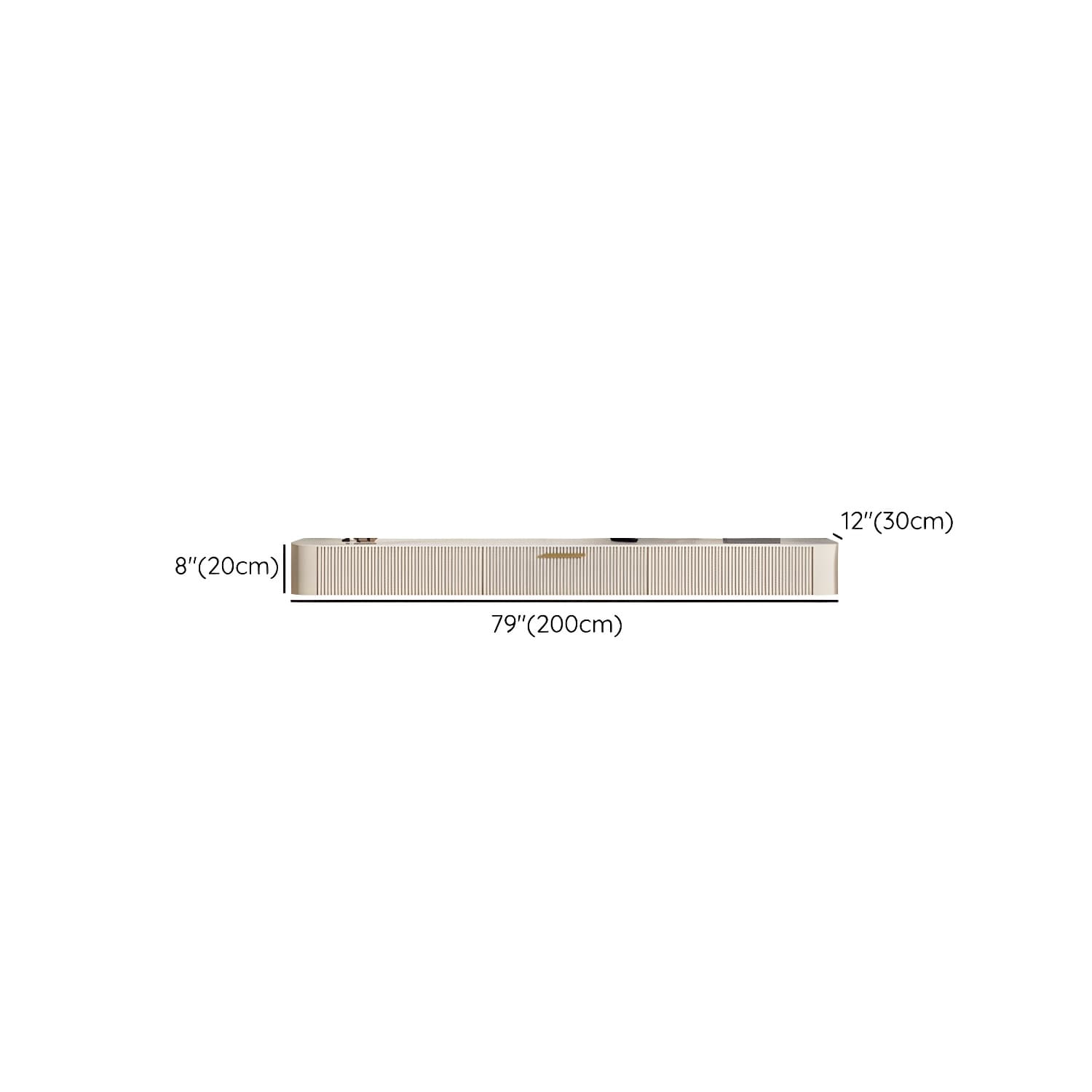 Enclosed Storage Stand Console Floating TV Media Console with Drawers - image 13
