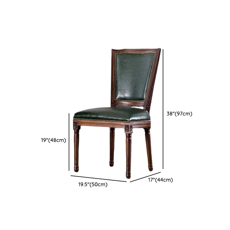 Traditional Antiqued Wood Sturdy Nailhead Trim King Louis Arm Chair/Armless Chair with Outlined and Foot Pads - image 17