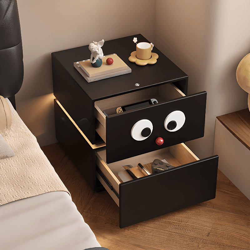 Organic Modern 2 Tiers Nightstand With Drawer Organization and Pleather Countertop - image 6