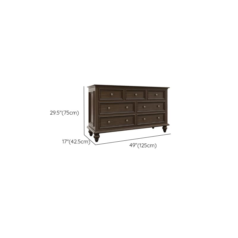 Classic Cocoa Lumber Horizontal/Vertical Console Dresser/Lingerie Chest/Bachelor Chest with 9 Drawers/7 Drawers/6 Drawers - image 19