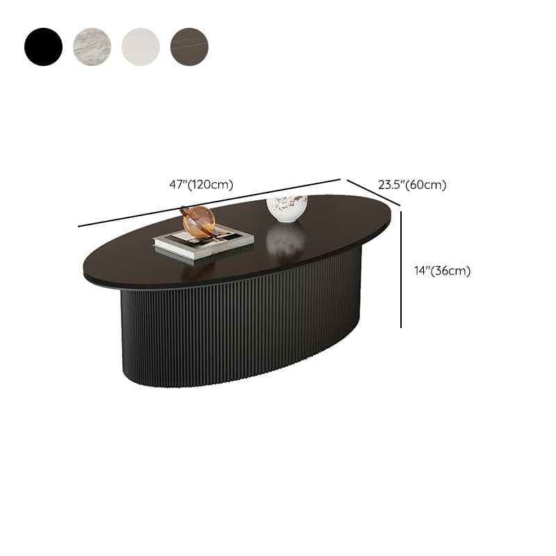 Single Stone Oblong Accent Table with 1 Tier Plinth Base for Foyer - image 14