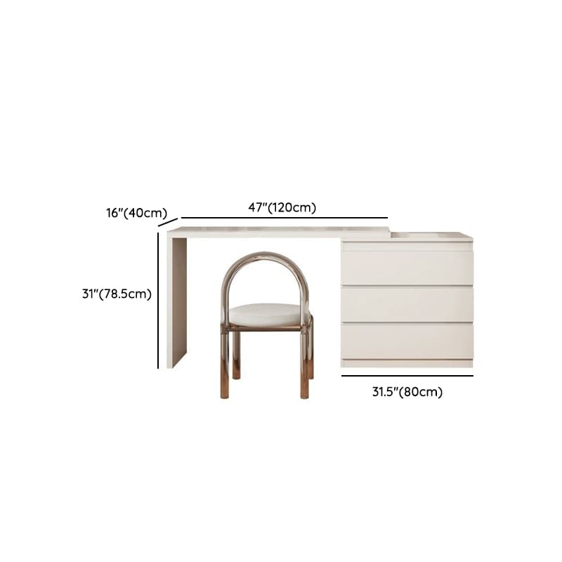 Modern White Wood Makeup Vanity with Soft Close Drawers and Acrylic Chair Include/Not Include - image 13