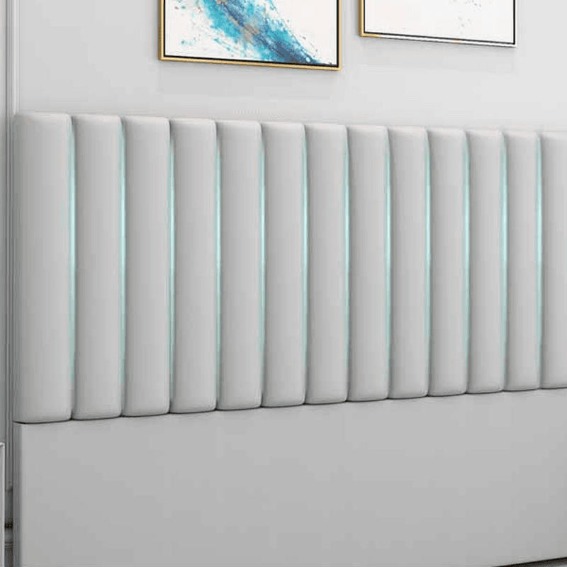 Modern Simple Style Panel Headboard in Natural Wood with No Distressing, Rectangle Shape for King/Queen/Full Bed, Featuring Sponge Upholstery and Standard Height - image 10