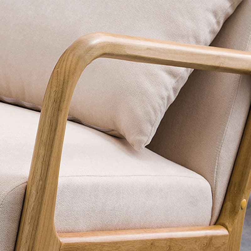 Nordic Natural Cotton Stationary Rocking Couch Chair with Back - image 20