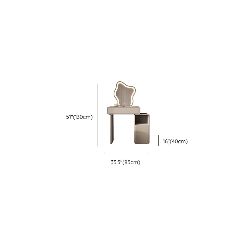 Multi-Purpose Tan Vanity Set with Lighting, Push-Pull, Adjustable Touch, and Adjustable Brightness - image 16
