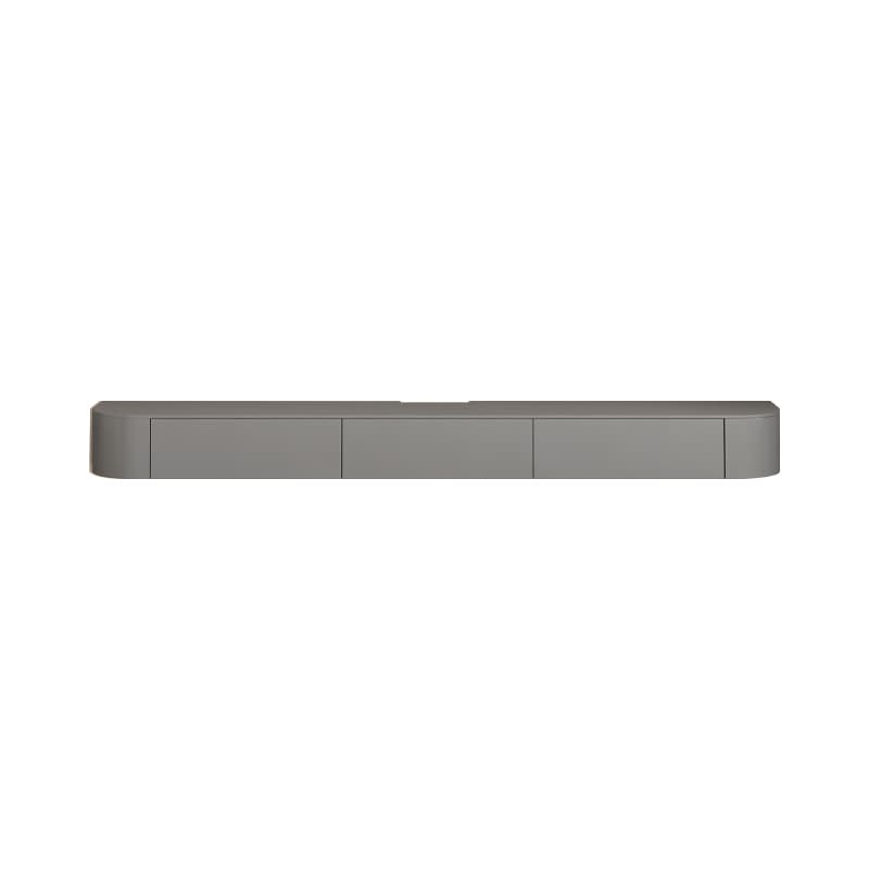 Contemporary Wall Mounted TV Stand with Door Living Room, Gray/White