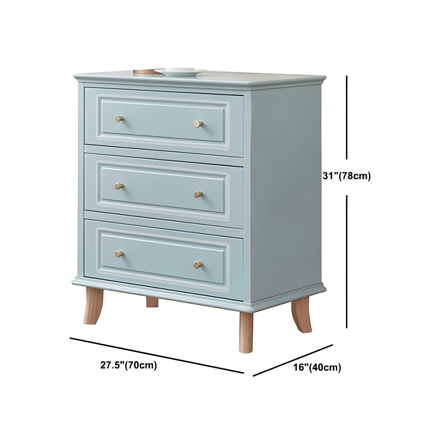 Contemporary Blue/ White Wooden Rectangle Accent Chest with Drawers - image 15
