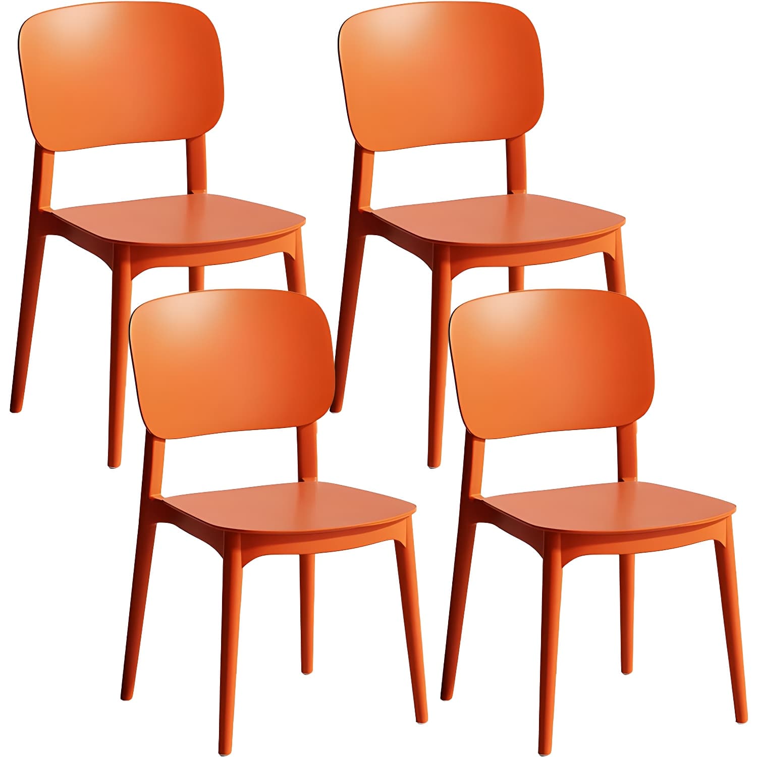 Scandinavian Style Stackable Kitchen&Dining Chair, Plastic and Non-Upholstered - image 5