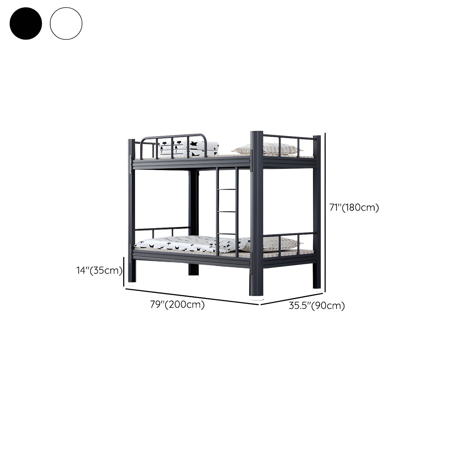Modern Bunk Bed Dormitory Bedroom Metal Bed Frame with With Headboard and Footboard - image 19