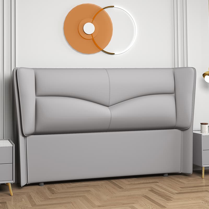 Modish Style Panel Headboard in Timber with No Distressing and Rectangle Shape for Twin XL/Full/Queen Bed, Featuring Sponge Upholstery Fill, Standard Height - image 5