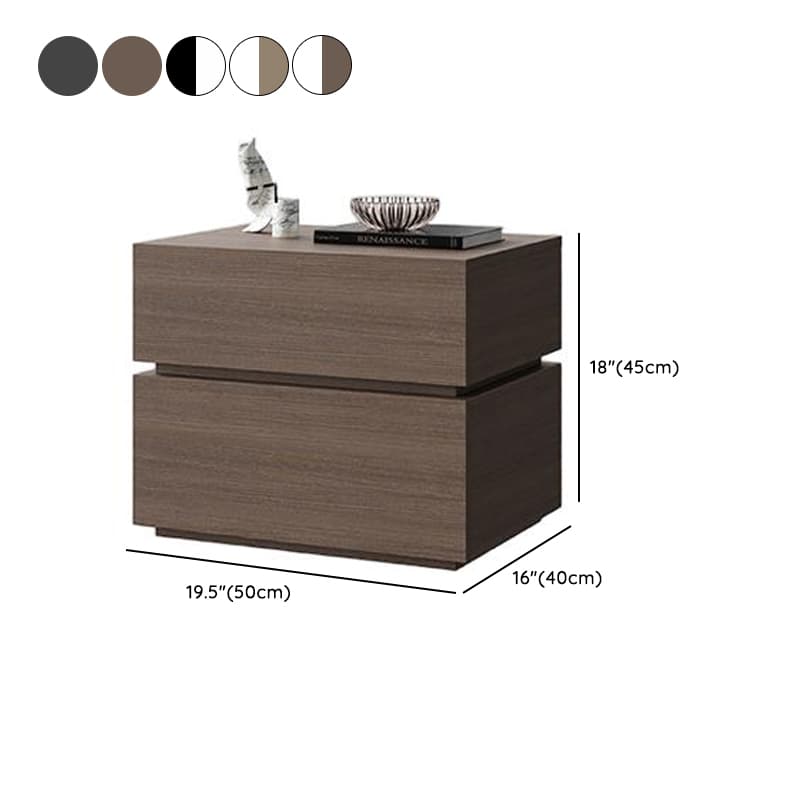 Organic Modern Nightstand With Drawer Organization Featuring 2 Drawers and Real Wood Countertop - image 16