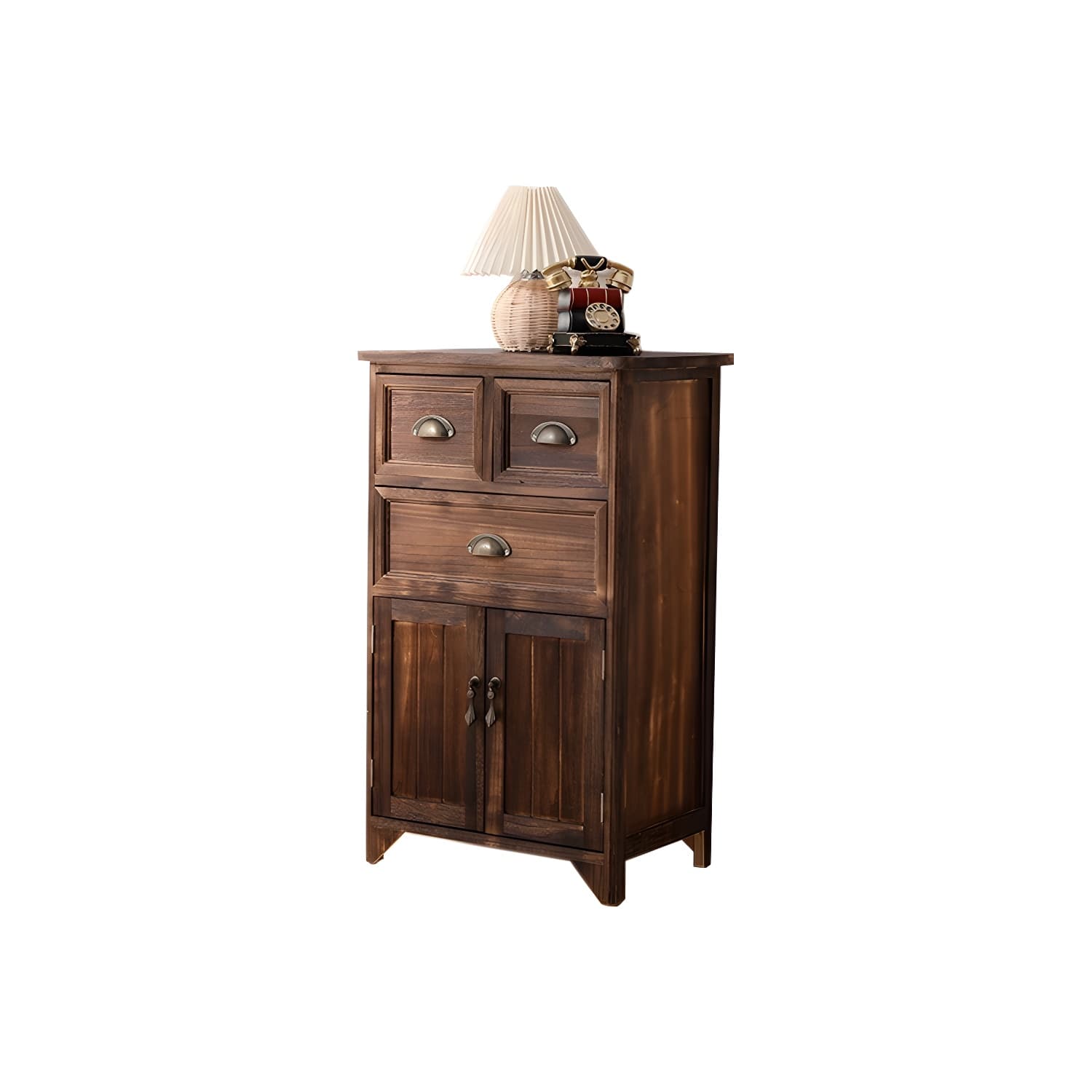 Rectangle Mid Century Modern Solid Wood Accent Cabinet with 1 Cabinet and Drawers - image 10