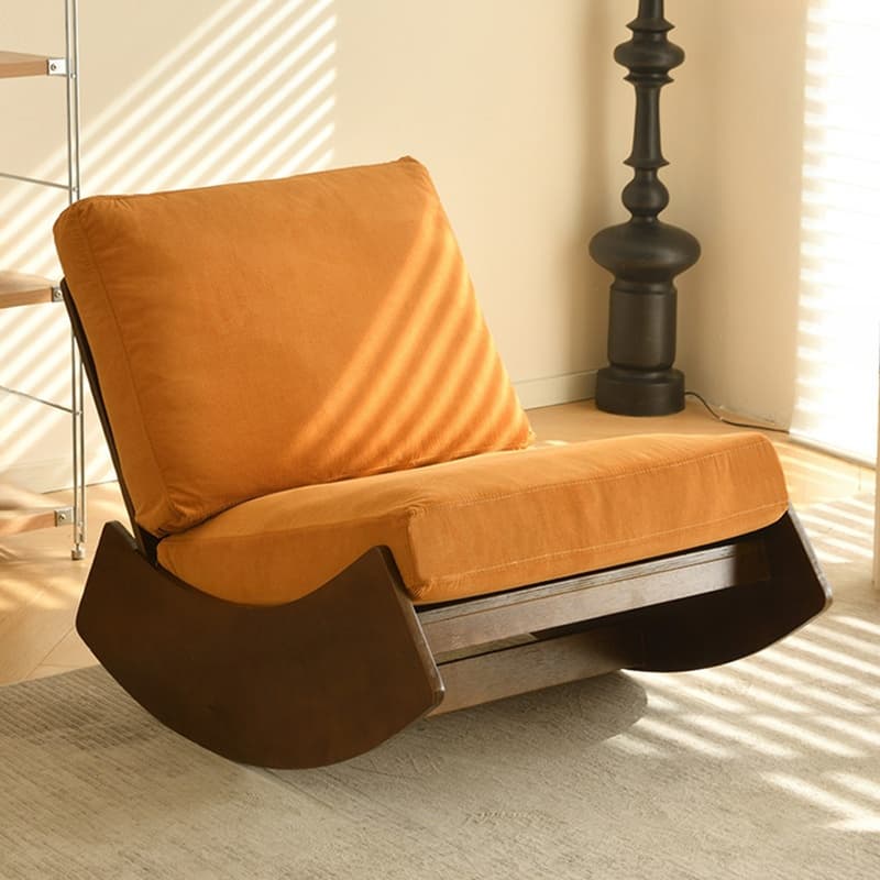 Dove Grey/Amber Color Modish Rocking Seat Upholstered and Scratch-proof Stationary with Spindle Back and Rear - image 18