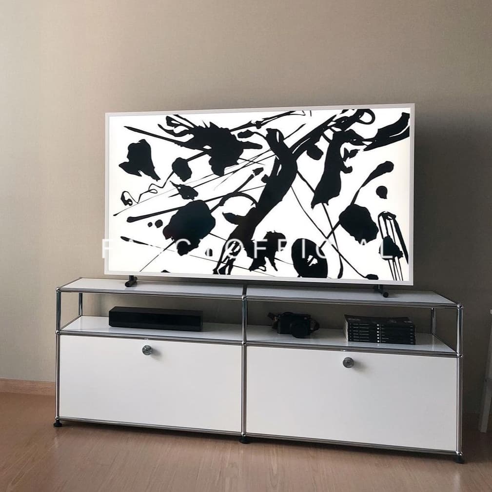 Stainless Steel Sideboard Modern Style Dining Sideboard with Locking Cabinet - image 12
