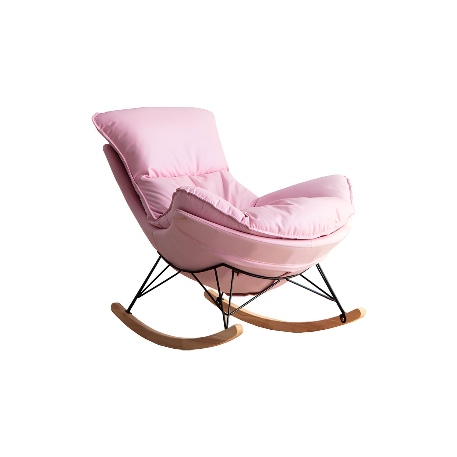 Modern Rocker Chair Upholstered with Dark legs Glider for Living Room - image 16