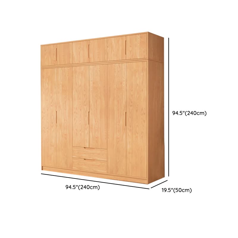 Wood Color Nordic Unfixed Wardrobe Closet - image 37