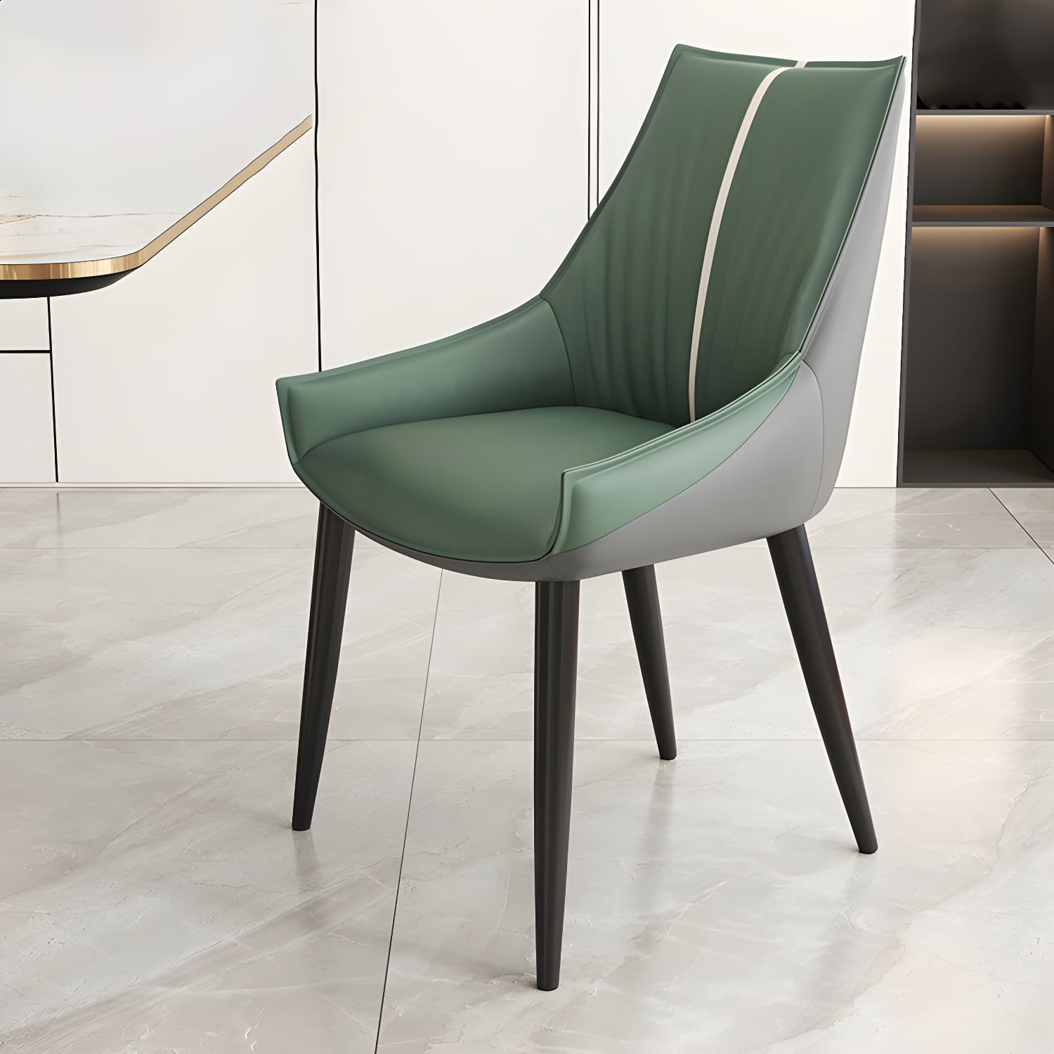 Glam Style Parsons Back Upholstered 4 Legs Home Use Dining Side Chair - image 5