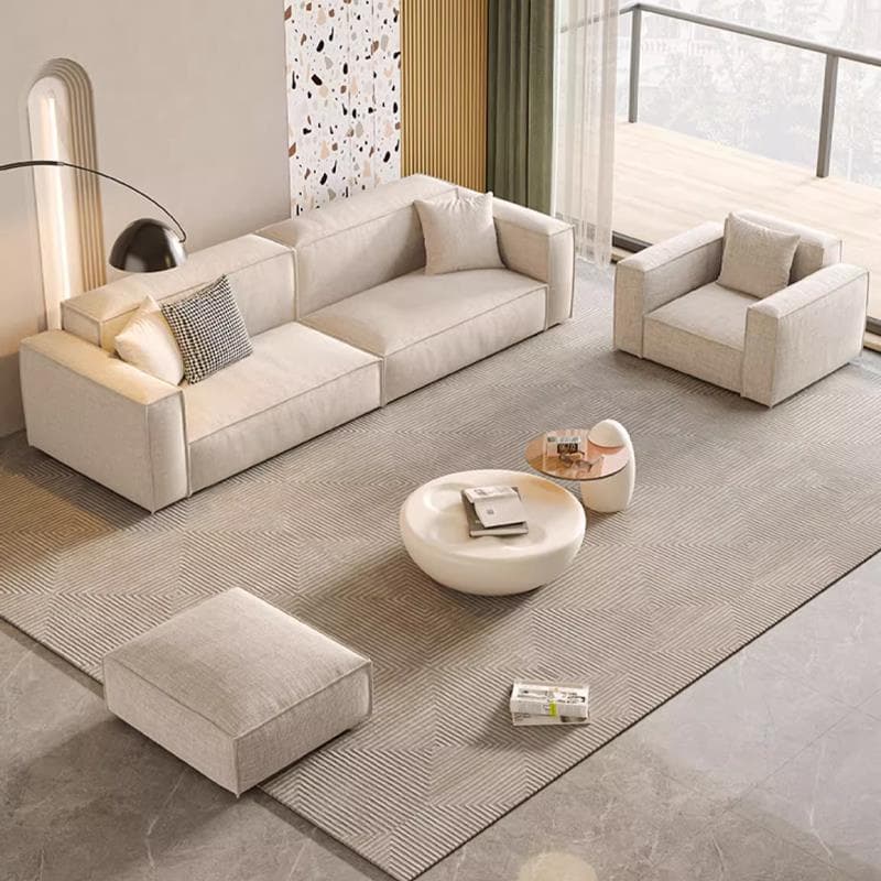 Straight/L-Shape Cotton Upholstered Sofa Couch/Corner Sectional with Horizontal/Left Orientation